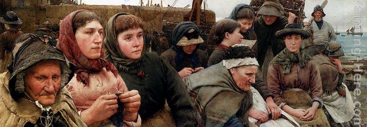Walter Langley Waiting For The Boats